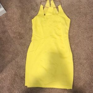 Bebe canary yellow dress